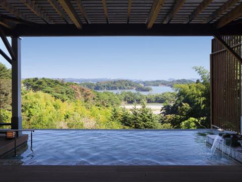 2泊目　ホテル松島大観荘　露天風呂